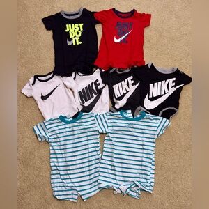 Nike Body Suits And Romper Mix Size 6 Months Lot of 8 Pieces